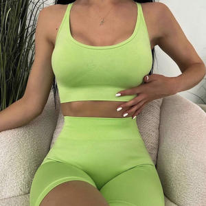 Soutien-gorge de yoga sans couture à dos ouvert pour femme, débardeur de sport pour la course et l'entraînement en salle de sport - Product Image 1