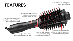 <span class=keywords><strong>Brosse</strong></span> sèche-cheveux à air chaud Multi Styler 3 en 1 Interchangeable Sèche-cheveux Volumizer Céramique ionique Curling Dryer Styler Brush - Product Image 5