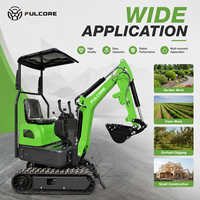 Mini-excavatrice sur chenilles Fulcore certifiée CE, machine complète personnalisable, exportation mondiale, mini-excavatrice d'ingénierie
