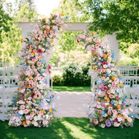 Arche de décoration de mariage, toile de fond florale, art floral, style campagnard, arche de fleurs, événement, fleurs artificielles
