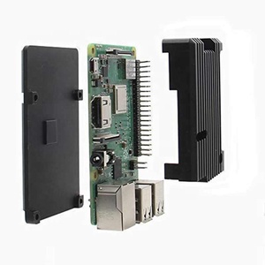 เคสสำหรับ <span class=keywords><strong>Raspberry</strong></span> <span class=keywords><strong>Pi</strong></span> <span class=keywords><strong>3</strong></span> รุ่น B/B+/2B อุปกรณ์เสริม ตัวระบายความร้อนอะลูมิเนียมอัลลอยด์ พร้อมพัดลมระบายความร้อนแบบเงียบ วัสดุโลหะ - Product Image 1