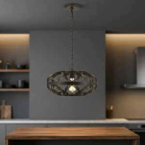 AK Laiton Attrayant Suspendu En Métal Suspension en Noir Fini au Meilleur Prix Pour Restaurant Décor/Hôtel Décor - Product Image 2