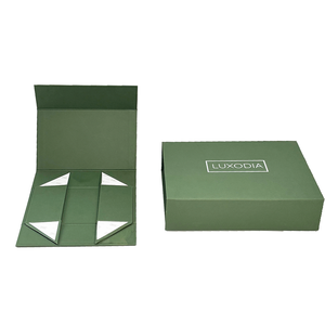Tùy Chỉnh Sang Trọng Ánh Sáng Màu Xanh Lá Cây Tông Từ Đồ Trang Sức Rượu Vang Bao Bì Cứng Nhắc Tùy Chỉnh Mô Giấy Từ Đóng Cửa Hộp - Product Image 2