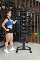 THYFIT Meilleur équipement de musculation commercial pour salle de sport, poignées multi-magnétiques en acier et caoutchouc pour barre de traction dorsale