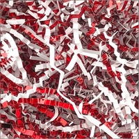 Boîte cadeau décorative en vrac recyclée, rouge, vert, blanc, couleurs mélangées, papier froissé, papier déchiqueté, papier déchiqueté multicolore, rembourrage en papier déchiqueté