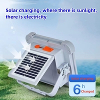 Projecteur Portatif et Rechargeable Solaire avec Éclairage d'Urgence Multifonctionnel USB Mobile