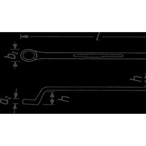 HAZET Llave doble para caja 630-27X32 ∙ Perfil exterior de tracción de 12 puntos ∙ Tamaño 27X32mm - Product Image 3