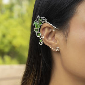Manchettes d'oreilles Elven pour femmes, boucles d'oreilles féeriques elfe faites à la main, Clip à filigrane pour Costume d'halloween fantaisie 1 pièce - Product Image 1