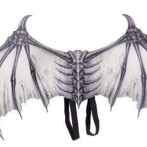 Ailes d'os de <span class=keywords><strong>diable</strong></span> pour Halloween, ailes de cosplay non tissées pliables noires et blanches, fournitures de fête promotionnelles pour la fête de carnaval - Product Image 5