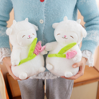 En gros, Adorable Peluche Mouton Tulipe, Poupée Agneau Fleur à Câliner, Jouet en Peluche Animal en Peluche pour Dormir, Compagnon pour Enfants, Cadeau d'Anniversaire