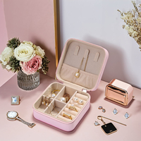 Boîte de rangement à bijoux portable en cuir PVC de luxe Boyang pour collier, bague, boucles d'oreilles, voyage