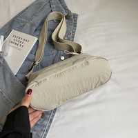 Sac bandoulière léger en toile pour femme, tendance, avec fermeture éclair, portable, à sangle unique réglable, sac à bandoulière décontracté