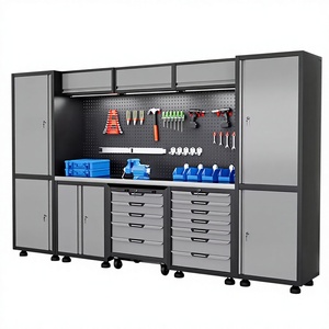 Chariot à outils de réparation automobile, armoire à outils combinée, établi mobile multifonctionnel en acier robuste, capacité 1000 kg, pour garage et atelier - Product Image 1