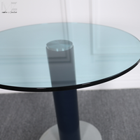 Table d'appoint de canapé en ciment de style scandinave meubles de maison table basse ronde en verre nordique de salon