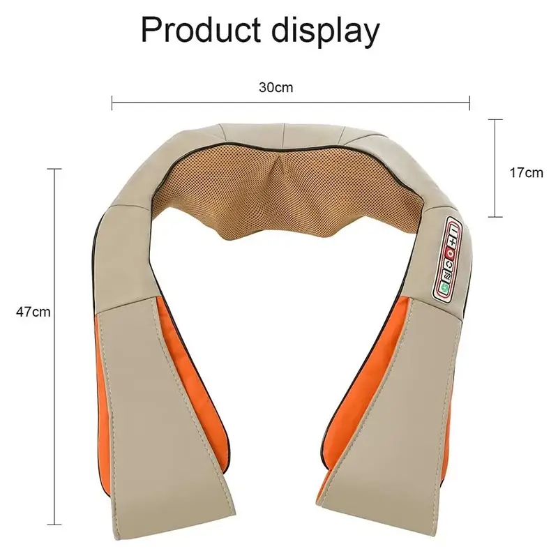 Elektrische U-förmige Rückenmassage Schal Shiatsu Schulter-Schmerzlinderung Kissen Auto- und Heimkissen Nackenmassage mit Wärme