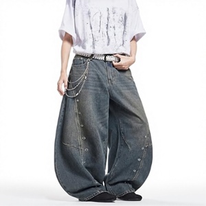 Jeans de Cintura Alta y Pierna Ancha para Mujer, Pantalones Vaqueros Holgados y Elegantes para Moda Y2K y Atuendos Modernos - Product Image 1