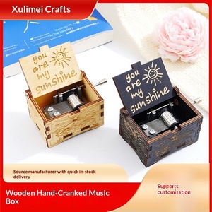 Carillon Vintage Intagliato a Mano con Stampa UV e Incisione 'You Are <span class=keywords><strong>My</strong></span> <span class=keywords><strong>Sunshine</strong></span>', Rotante con 120 Secondi di Durata del Suono - Product Image 2