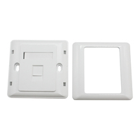 Boîtier de prise murale 86 ports pour réseau fibre optique 2 fibres, 1, 2 ou 4 ports RJ45
