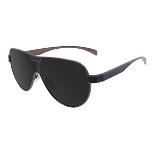 Trendy Büyük Boy Pilot Şeklinde Metal Punk Güneş Gözlüğü Altın Çerçeve Özel Logo Polarize Siyah Lensler UV400 Yüksek Kalite Unisex - Product Image 4