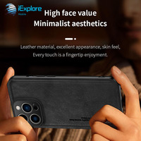 Étui de téléphone en cuir PU soyeux iExplore Sheep pour iPhone 17 Pro Max Oppo Find X8 Realme 12 1+13 Vivo X200 Honor X8B X9A