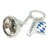 Llavero Colgante Redondo Personalizado con Mapa de Alemania, Estilo Vintage, de Metal y Aleación con Resina Epoxi, Recuerdo de Berlín