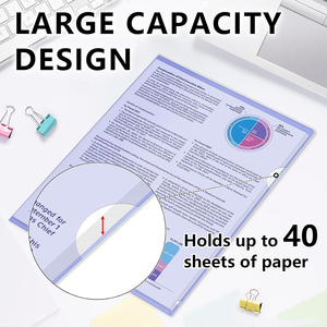 Cartelle Portadocumenti in Plastica Trasparente a L con Logo Personalizzato per Casa, Ufficio e Scuola - Product Image 4