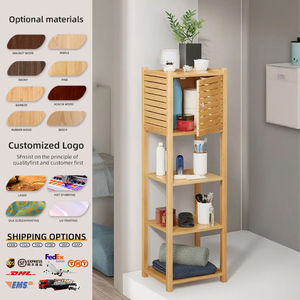 Mueble de Almacenamiento de Bambú Natural de 4 Niveles, Ecológico y Duradero, para Organización de Artículos de Baño y Cocina - Product Image 1