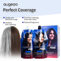 Private Label OEM No Ammonia 500ml x2 Dark Brown Black Color Hair Blackening Dye Cream