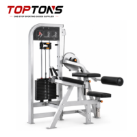 Machine d'entraînement des hanches TOPTONS à charges sélectionnables, équipement d'isolement des fessiers et des hanches à charges par broches pour salle de sport commerciale