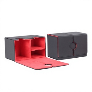 Caja de Cartas de PU con Doble Apertura y Diseño Personalizado FX, con Impresión de Tarjetas Flash para Almacenamiento de Mazos de Cartas - Product Image 1