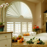 Volets de plantation en PVC vinyle résistant à la moisissure, aspect bois horizontal, faciles à nettoyer, prix usine, pour salle de bain et cuisine