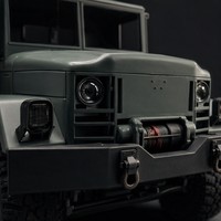 Camion RC de qualité hobby 6x6 tout-terrain télécommandé, classique, 2,4 GHz, LED, 40 min d'autonomie, retour automatique, en plastique