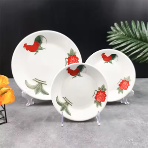 Assiettes rondes en porcelaine blanche de différentes tailles, ensemble de plats en céramique et d'assiettes à dîner pour hôtel restaurant en vrac - Product Image 3