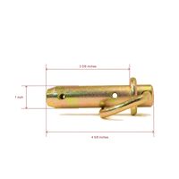 1 inci baja Shouldered Hitch pin dengan jepit rambut Cotter untuk snowplow 93028 Unimount bajak