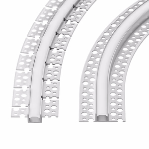 New Arrival Flexible bendable aluminum LED channel for drywall plaster led strip light profile PC cover recessed Led diffuser 3m