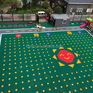 High Strength <b>Plastic</b> Interlocking <b>Flooring</b> Tiles for Outdoor Basketball Pickleball Volleyball Court - Product Image 4