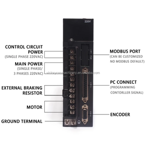 220V 4 N.M 1KW 2500RPM 90ST-M04025 Servomotor Industrial <span class=keywords><strong>Motor</strong></span> de CA síncrono con Servomotor de control para máquina CNC - Product Image 6