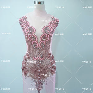 Aplique de Pedrería Brillante Plateado, Dorado y <span class=keywords><strong>Rosa</strong></span> para <span class=keywords><strong>Vestido</strong></span>, Ideal para Bodas, Fiestas, Desfiles de Moda, Carnavales y Disfraces de Baile - Product Image 5