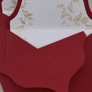 Enveloppe personnalisée avec estampage à chaud doré, carte de vœux pour mariage ou événement, impression offset, logo personnalisé, carton personnalisé - Product Image 4
