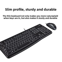 Ensemble clavier et souris filaire Logitech MK121P pour le bureau et la maison