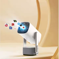 Mini projecteur de cinéma maison portable LED LCD HD compatible 4K, Android 11.0 OS, 2G, 4500 lumens, stéréo HIFI intégré, format de poche