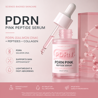 Sérum réparateur éclat OEM aux peptides roses, Vitamine B12, Masque visage coréen effet peau de verre, PDRN, ADN de saumon, Collagène, Kit de soins pour la peau