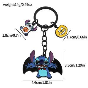 Llavero de Disney Lilo & Stitch, Figura de Dibujos Animados, Stitch, Ángel, Corazón de <span class=keywords><strong>Amor</strong></span>, Rompecabezas, Llaveros, el Mejor Regalo de <span class=keywords><strong>Amistad</strong></span>, Joyería - Product Image 5