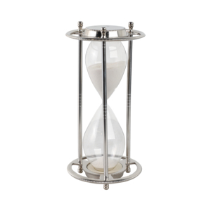 Scultura a forma di clessidra in metallo da 12 pollici, ornamento decorativo per la casa, l'ufficio, il soggiorno, il bagno, come complemento d'arredo per scaffali. - Product Image 4
