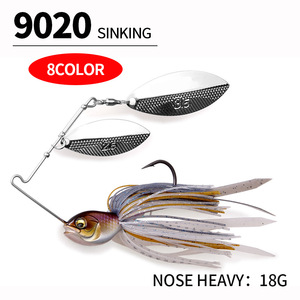 Nouvelle Arrivée - Leurre Artificiel Dur de Haute Qualité 7G <span class=keywords><strong>Buzz</strong></span> Bait Spinner avec Jupe en Caoutchouc Noir et Métal pour Pêche en Eau Douce - Product Image 3