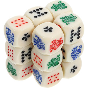 קוביה פוקר אקרילית 16 מ "מ קוביות פוקר אקרילי 6 ס" מ מעוגלות קוביות פוקר למשחקי פוקר ומשחקי קלפים - Product Image 1