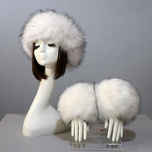 Women Faux Fur <b>Headband</b> Cuffs Set <b>Elastic</b> Earwarmer Wristbands Winter Warm Travel Set - Product Image 2