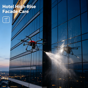 Drone <span class=keywords><strong>de</strong></span> nettoyage professionnel <span class=keywords><strong>pour</strong></span> le lavage des façades <span class=keywords><strong>de</strong></span> bâtiments <span class=keywords><strong>de</strong></span> grande hauteur avec transmission d'images longue distance et module d'évitement d'obstacles - Product Image 1
