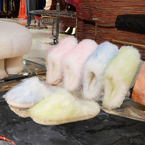 <span class=keywords><strong>ZLM</strong></span> – Chaussons doux et confortables pour femme, en fourrure pelucheuse, avec semelle en mousse à mémoire de forme et TPR, motif dessin animé, bout rond, pour l'intérieur, hiver et automne - Product Image 3