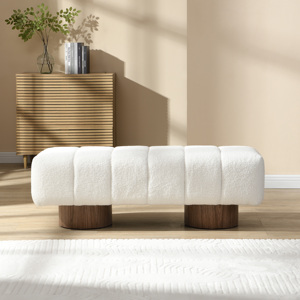 Banco de Comedor Tapizado Moderno para Dormitorio, Banco Otomano sin Ensamblaje para Comedor, Sala de Estar y Dormitorio - Product Image 2